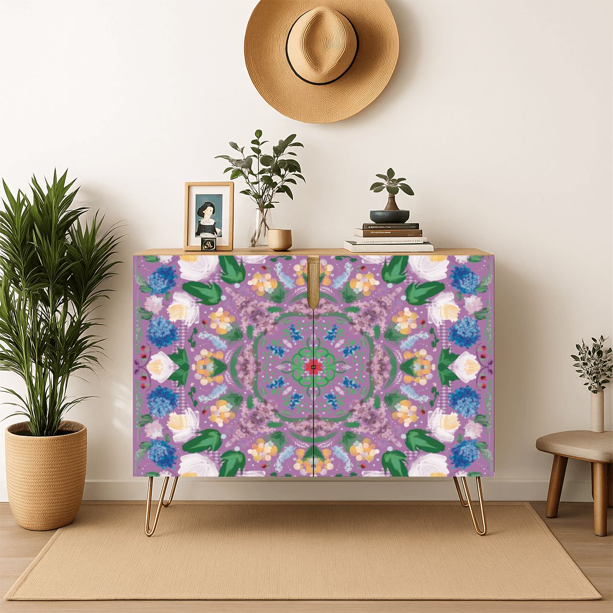 Wooden Storage Cabinet (Made in USA) Lilac Grove