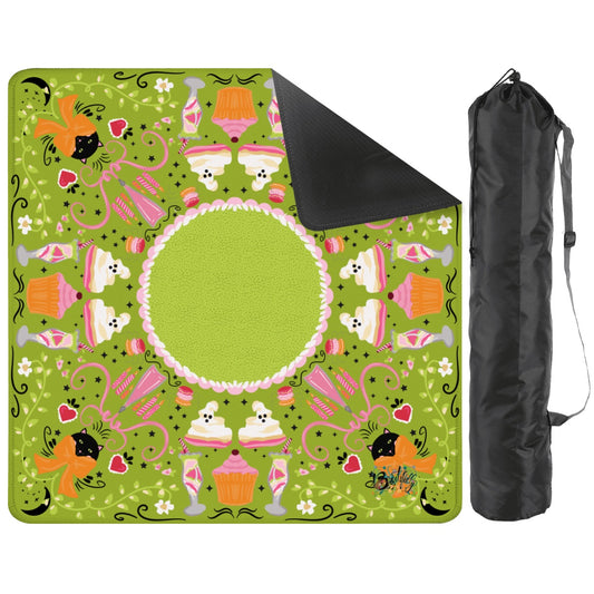 Spooky Dessert Halloween Mahjong Mat 33"x33" (Ship Rolled up)