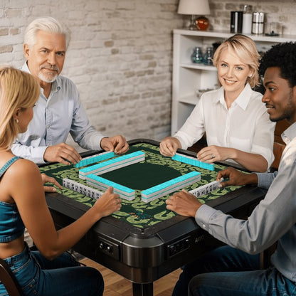 Green grass snake Custom Mahjong Mat 31.5"x31.5" (Ship Rolled up)
