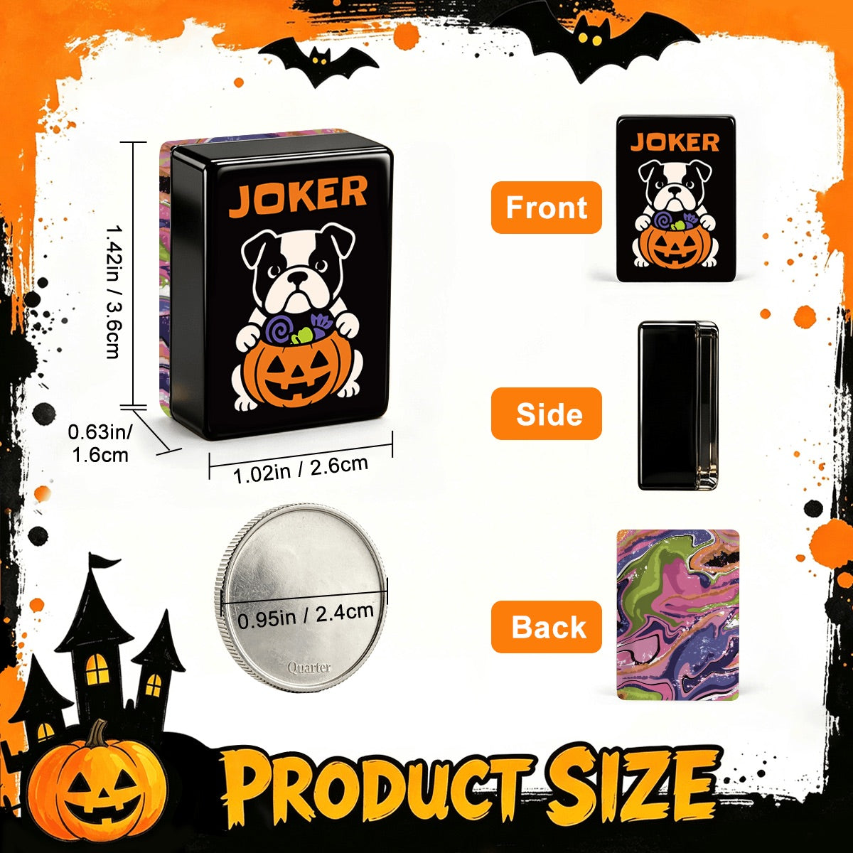 Psycho-doggic Wicked Bulldog Halloween Mahjong Tiles