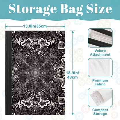 4 Mahjong White on Black-Tile Pusher Racks with Bag