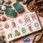 Western Christmas Mahjong Tiles Teal Boots