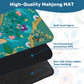 Summer design on teal- Mini travel Mahjong Mat 20.9"x20.9" (Ship Rolled up)