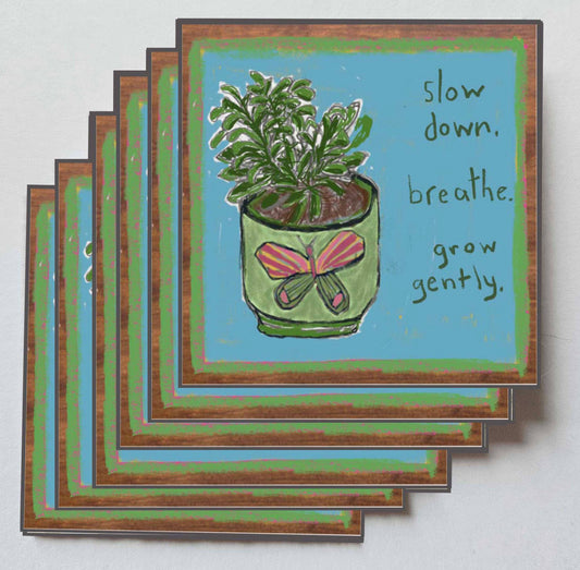 Mini magnet refills. plant. grow gently