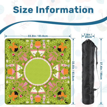 Spooky Dessert Halloween Mahjong Mat Larger-33"x33" (Ship Rolled up)