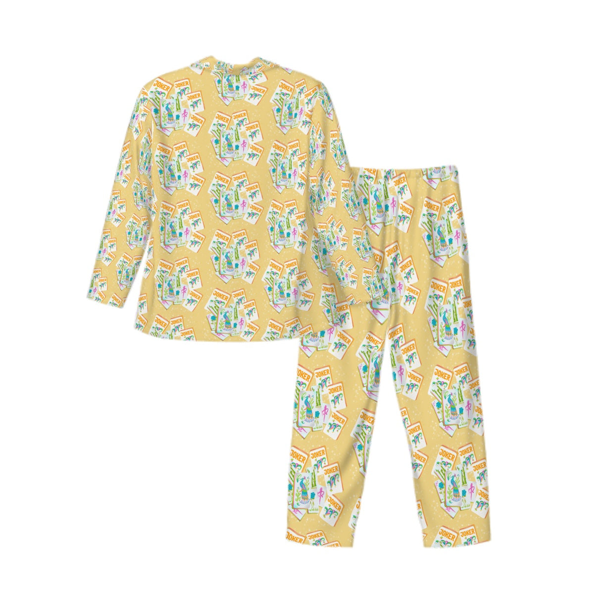 Mahjong pajamas, tiles on yellow