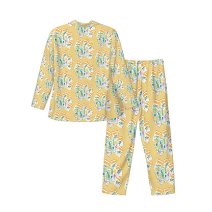 Mahjong pajamas, tiles on yellow