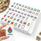 Yellow Mahjong Tiles Set (Floral Garden Style) (Single Layer)