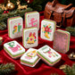 Western Christmas Mahjong Tiles Pink Boots