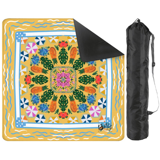 Mahjong Mat 33"x33" (Ship Rolled up) Seasonal Break at the Shore