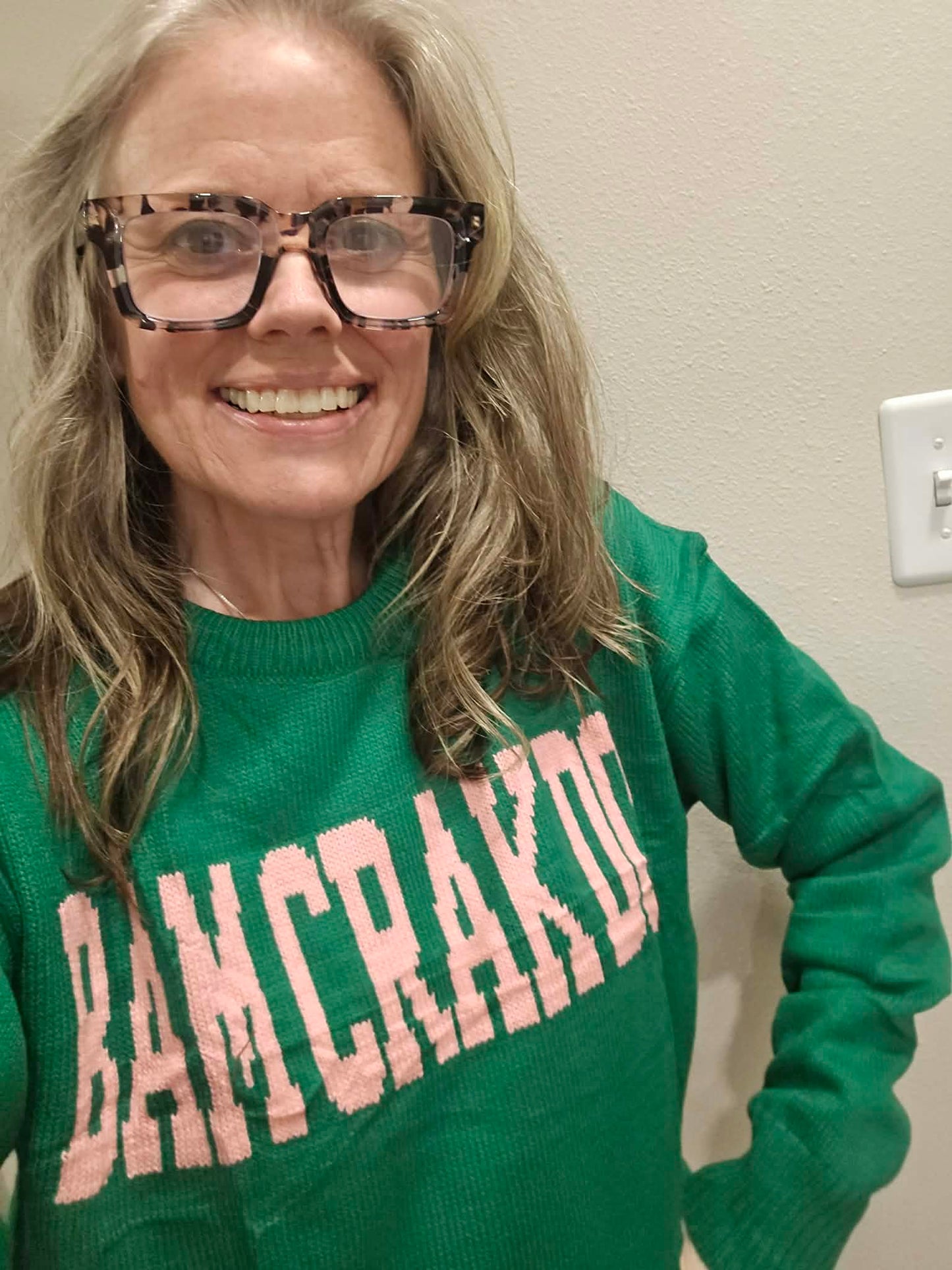 MAHJONG Bam Crak Dot Sweater - Knit-In Block Letters