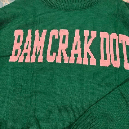 MAHJONG Bam Crak Dot Sweater - Knit-In Block Letters
