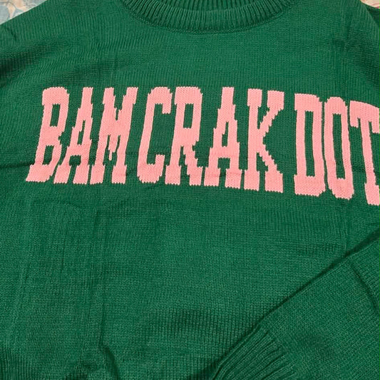 MAHJONG Bam Crak Dot Sweater - Knit-In Block Letters
