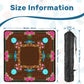 Neon on Leopard- Mini Travel Mahjong Mat 20.9"x20.9" (Ship Rolled up)