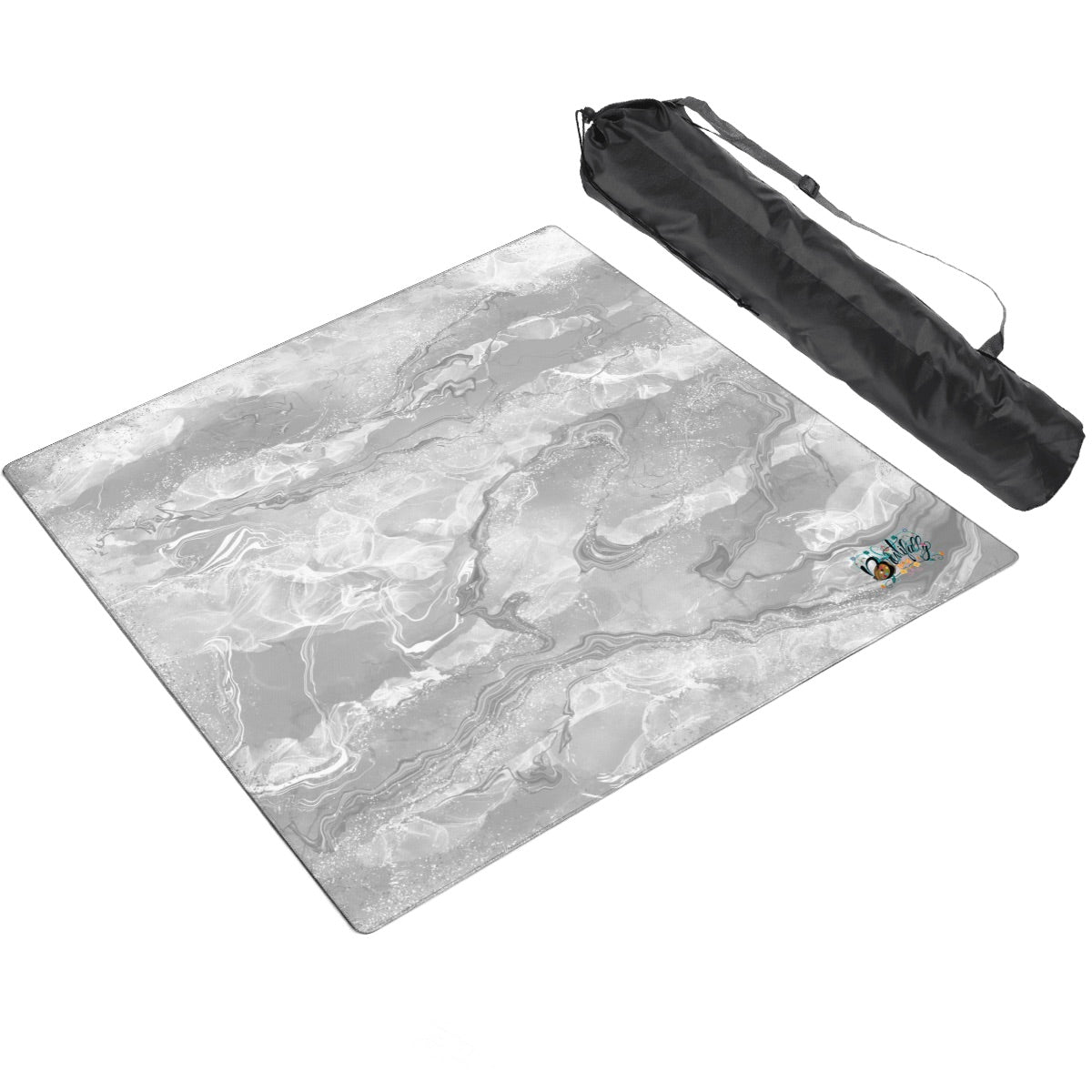 Mahjong Mat Sleek Surface Geode Series 1 white marble