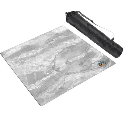 Mahjong Mat Sleek Surface Geode Series 1 white marble