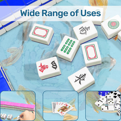 Koi fish pond Mahjong Mat 31.5"x31.5" (Ship Rolled up)