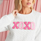 White Merry and Bright Quilted Sweatshirt