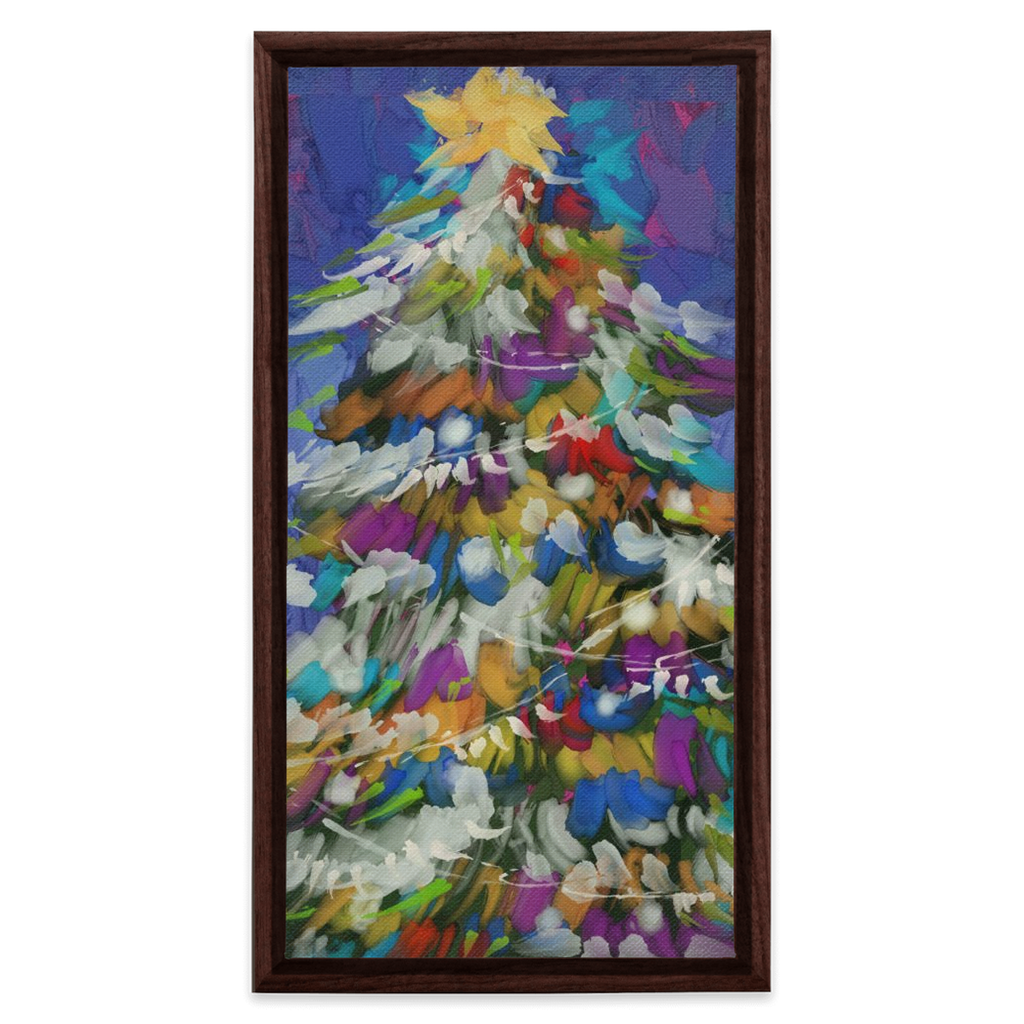 Magical Holiday Tree Framed Canvas Wraps-powered by Artivive