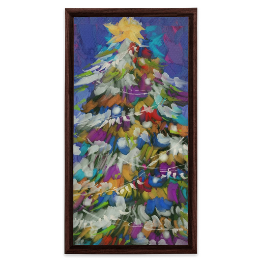 Magical Holiday Tree Framed Canvas Wraps-powered by Artivive