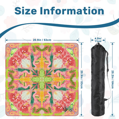 Summer flamingo on pink -Mini Travel Mahjong Mat 20.9"x20.9" (Ship Rolled up)