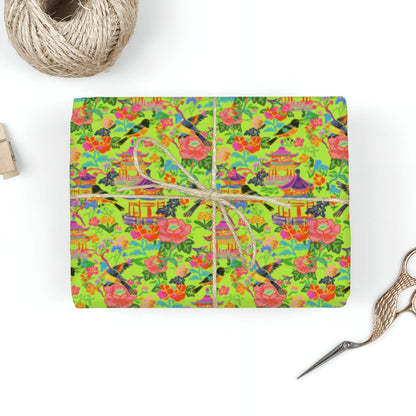 3Pack Gift Wrapping Paper Sheets - Mahjong