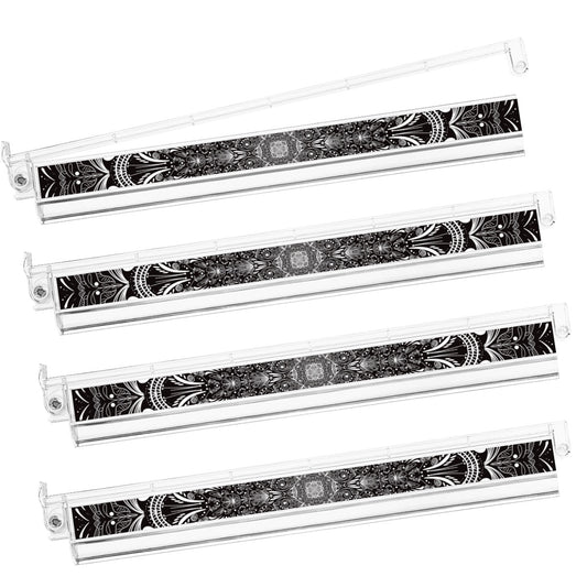 4 Artistic White on Black Mahjong Tile Pusher Racks