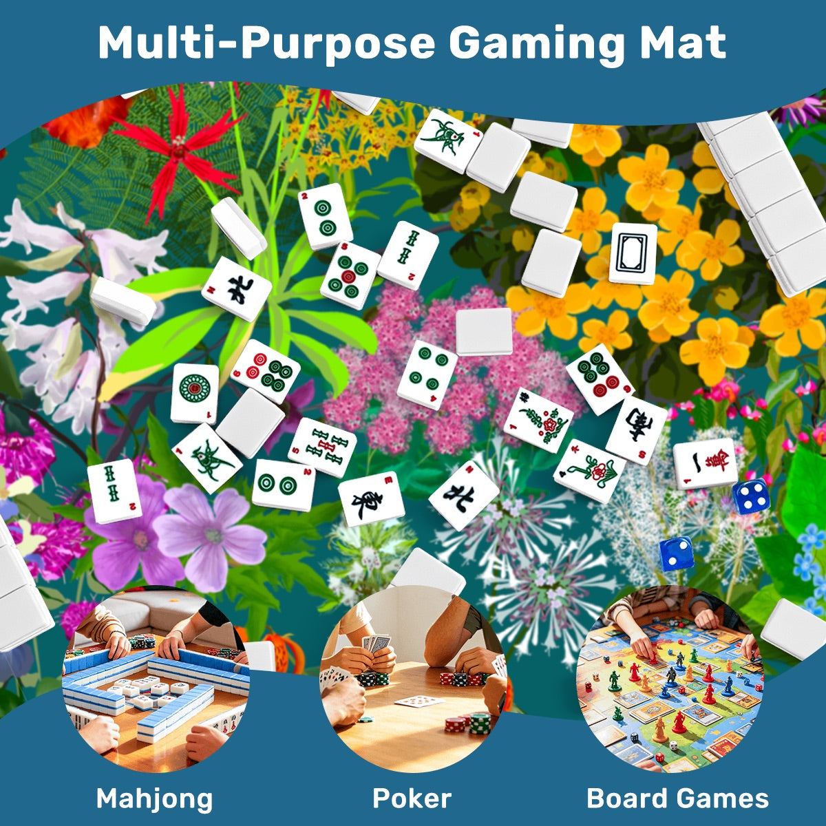 Thickened Mahjong Mat Sleek Surface (Ship Rolled Up) Ohio garden