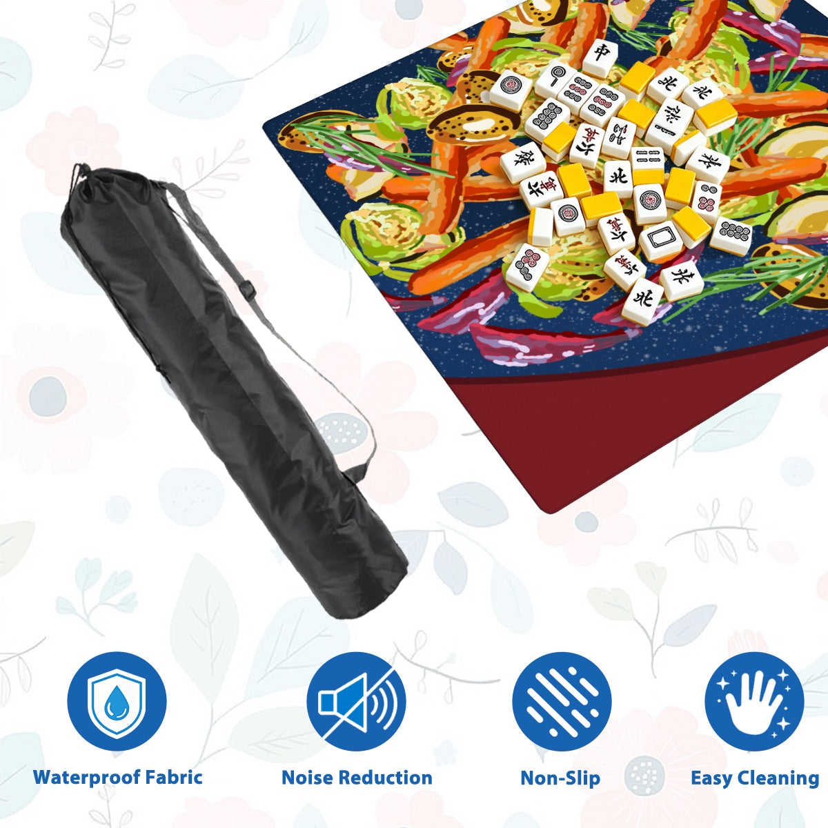 Mahjong Mat Sleek Surface Garden Bounty