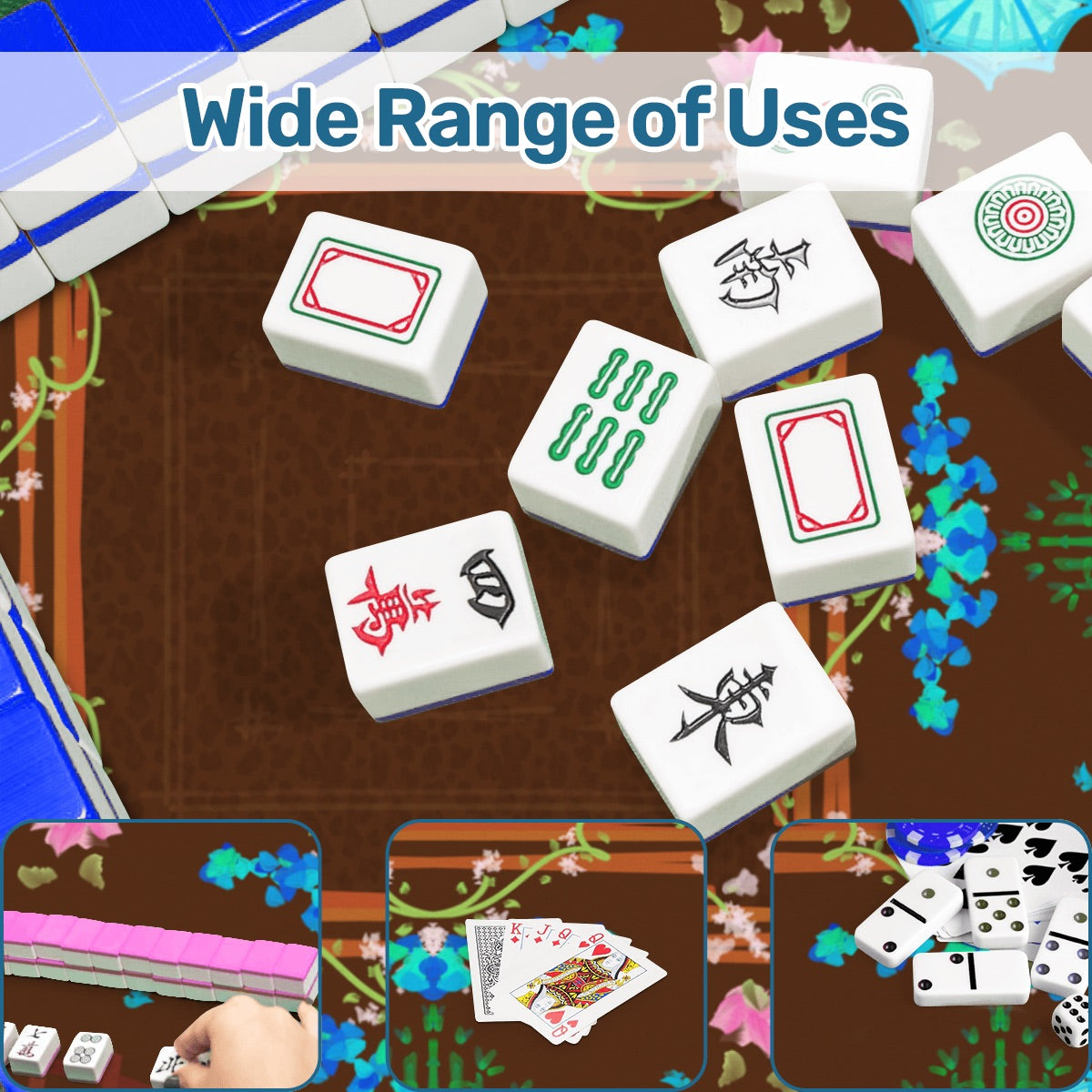 Leopard and Neon summer color way Mahjong Mat 31.5"x31.5" (Ship Rolled up)