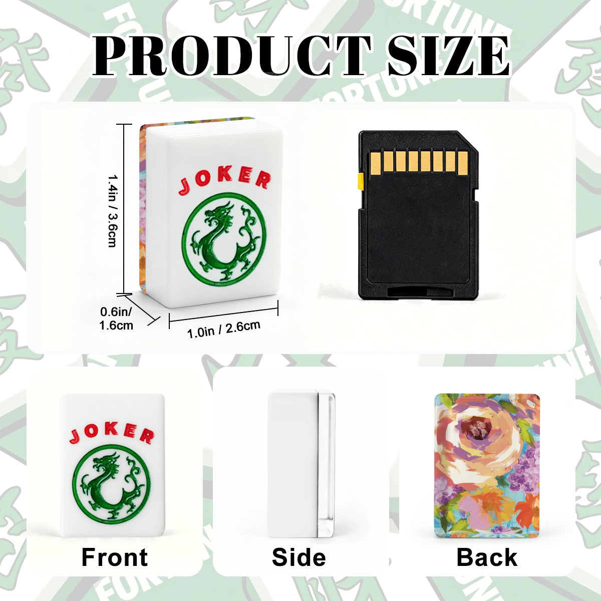 Painted Florals American Mahjong Tiles