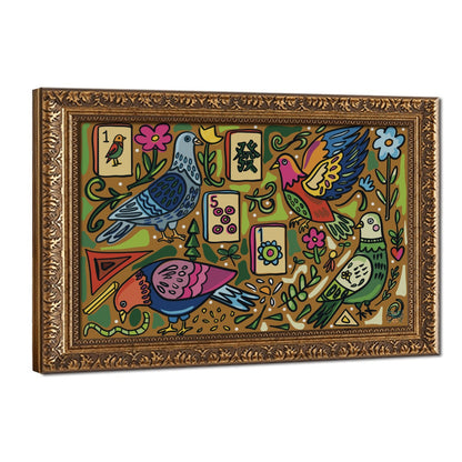 Vintage Gold Framed Canvas Prints Wall Art (3:2) (Made in USA) The Funky Pigeon