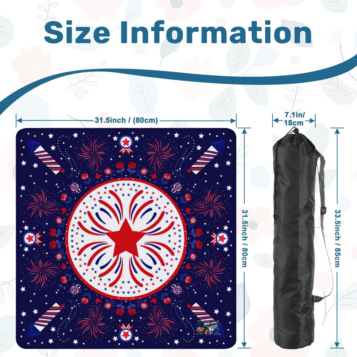 Patriotic 2026 Mahjong Mat 31.5"x31.5" (Ship Rolled up)