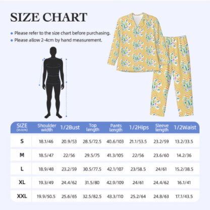 Mahjong pajamas, tiles on yellow
