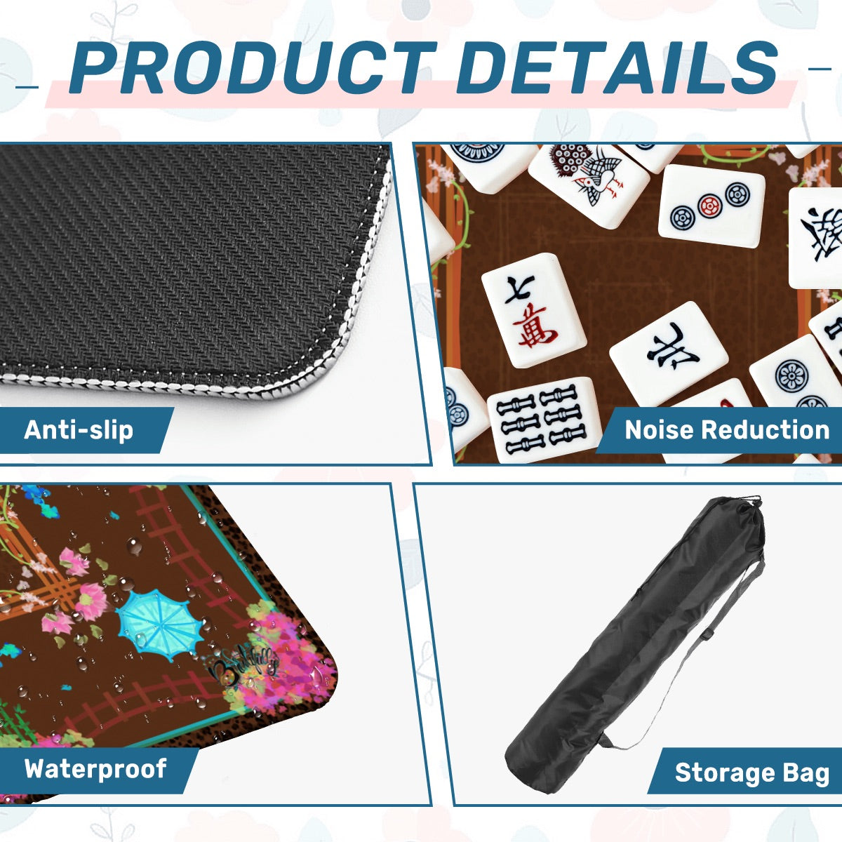 Leopard and Neon summer color way Mahjong Mat 31.5"x31.5" (Ship Rolled up)