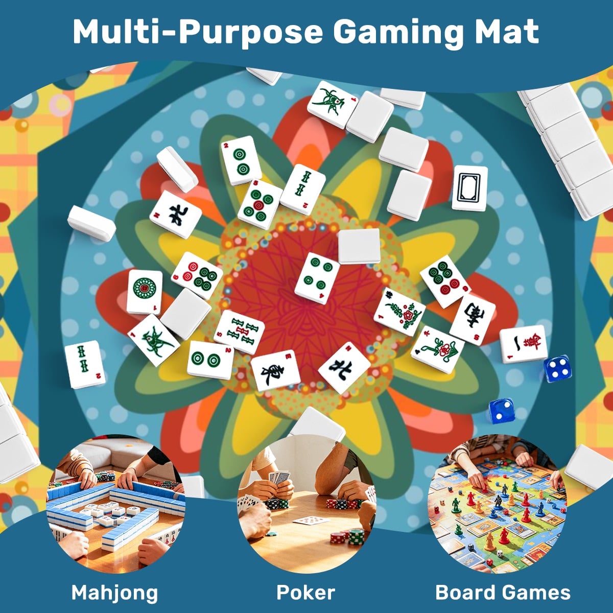 Mahjong Mat SleekSurface (Made in USA) variety of Designs