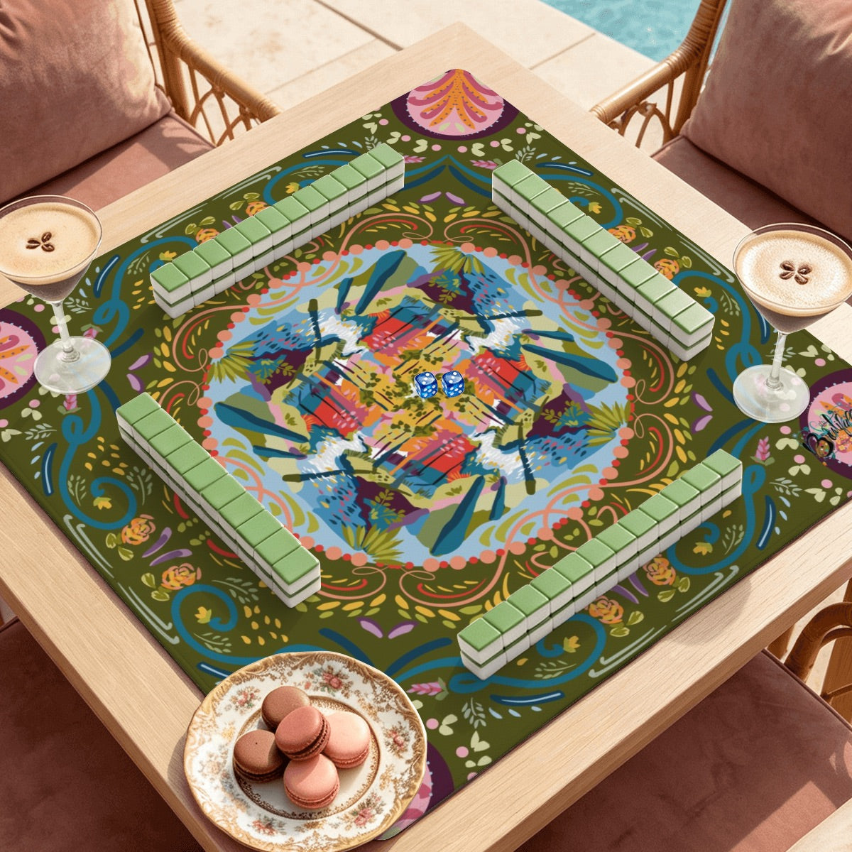 Mahjong Mat SleekSurface (Made in USA) Day in the Forest- multiple colorways