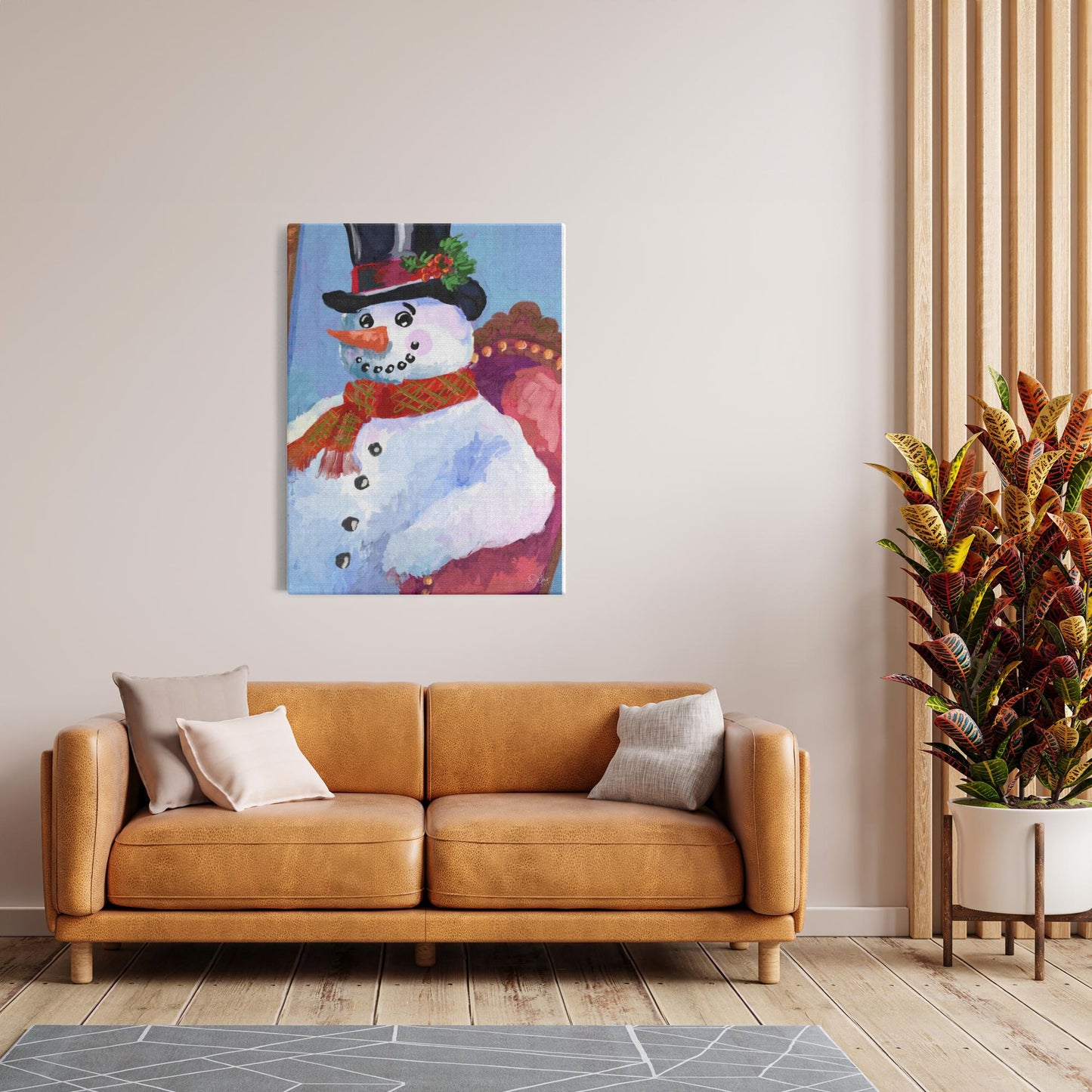 Winter Holiday Snowman Magical Canvas Wraps-unframed- powered by Artivive