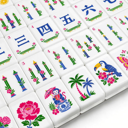 American Mahjong Tiles (Traditional Porcelain Style) GeodeSeries1 green IMG9936