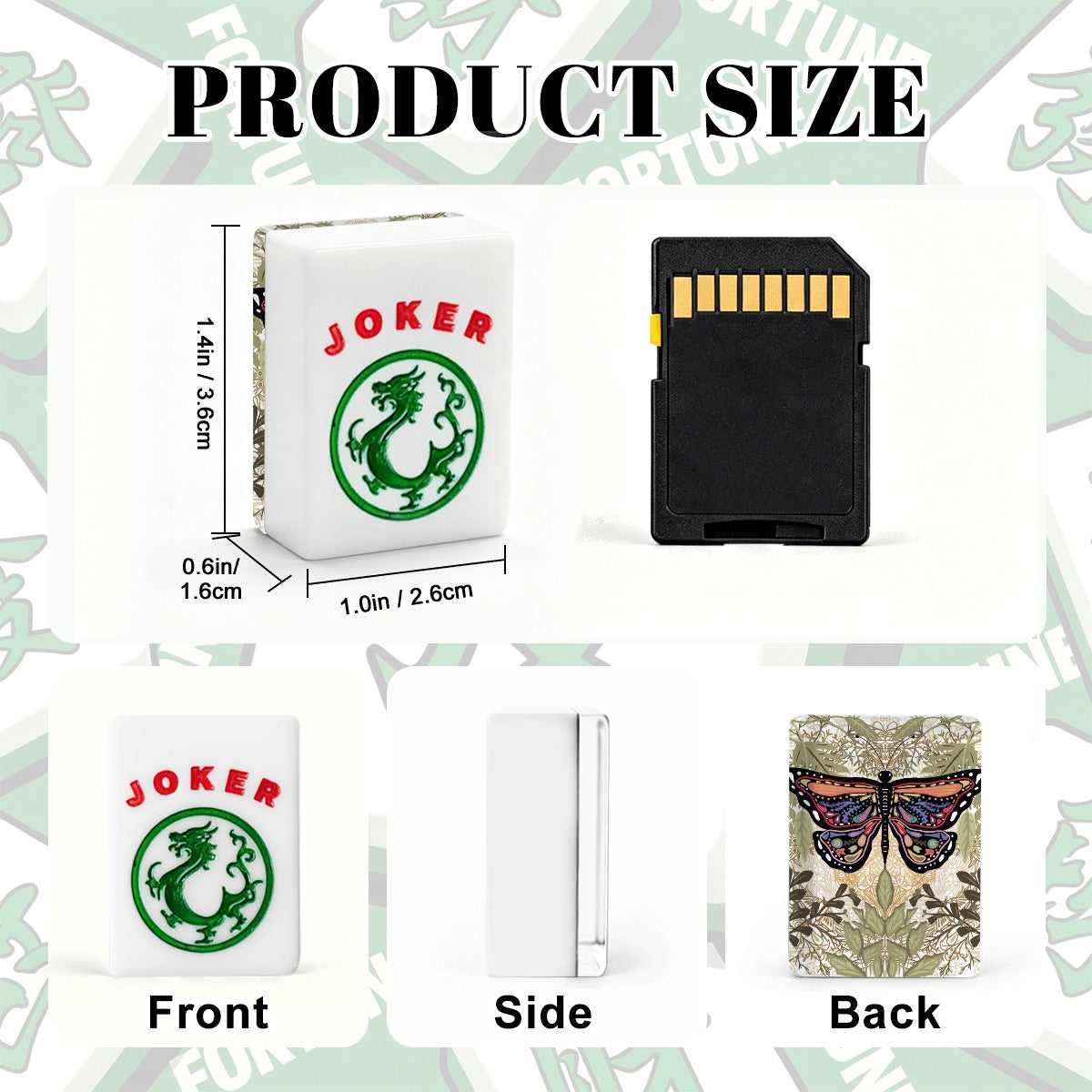 Majestic Butterfly American Mahjong Tiles