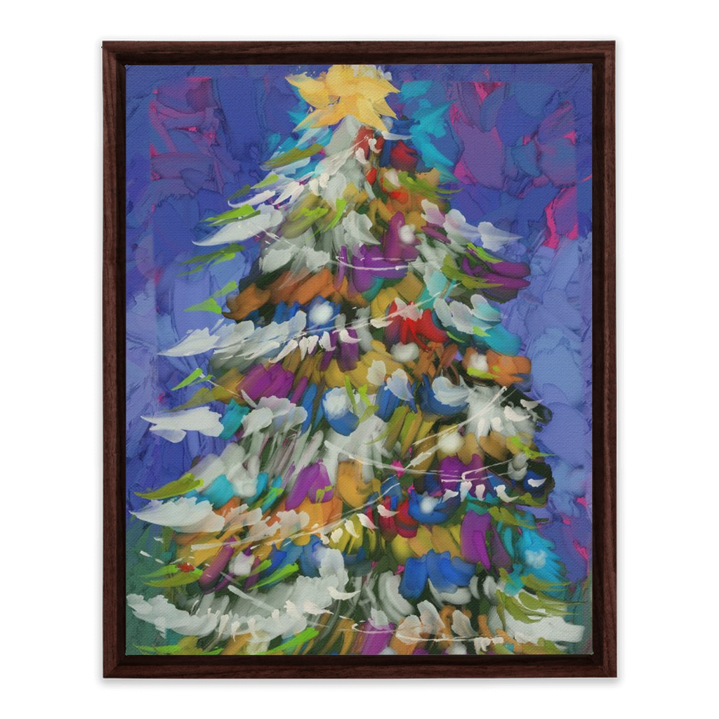 Magical Holiday Tree Framed Canvas Wraps-powered by Artivive