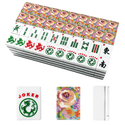 Painted Florals American Mahjong Tiles