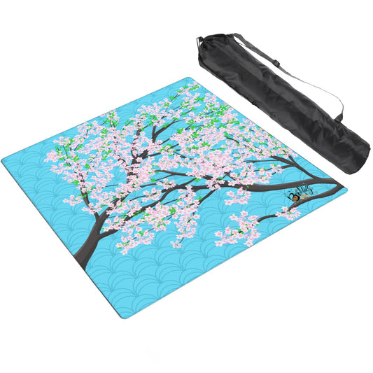 Mahjong Mat Sleek Surface Cherry Blossoms