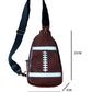 Brown PU Leather Football Mini Crossbody Bag