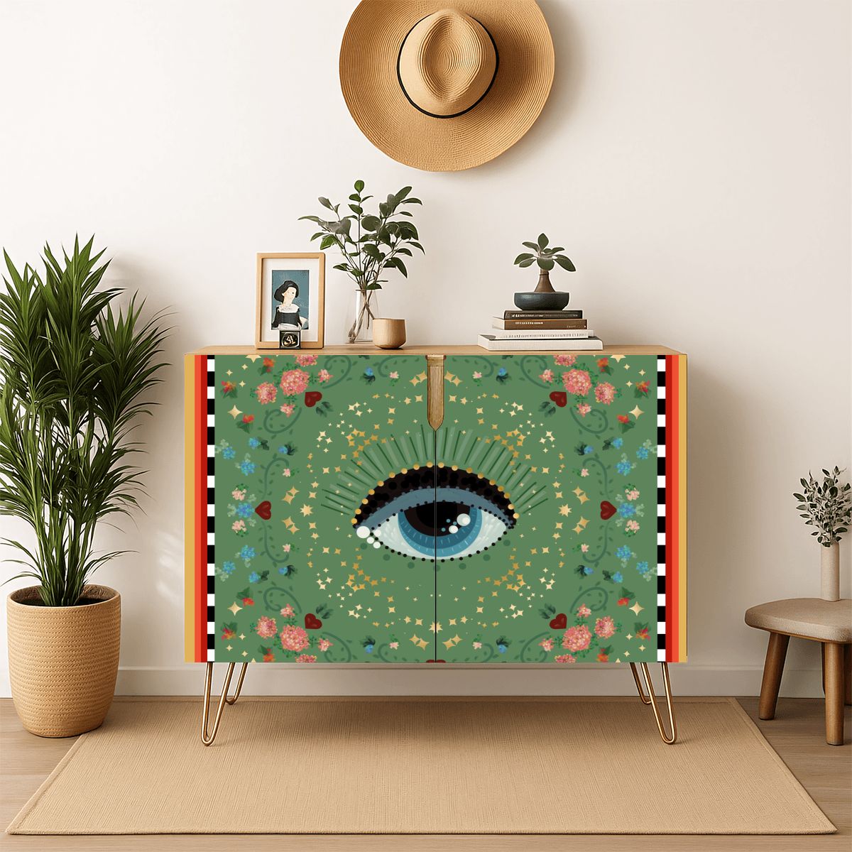 Wooden Storage Cabinet (Made in USA) Stay weird