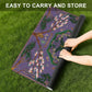Chinoiserie Purple Mini travel Mahjong Mat 20.9"x20.9" (Ship Rolled up)