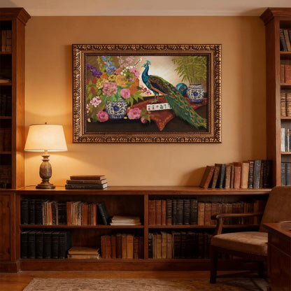 Vintage Gold Framed Canvas Prints Wall Art (3:2) (Made in USA) Bam Bird for the win by Brewtifully