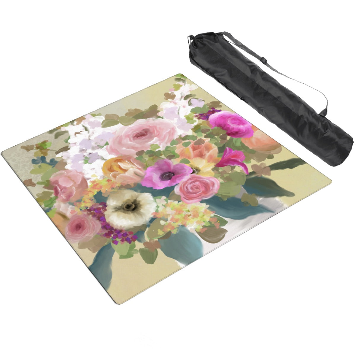 Painted still life-pastels Thickened Mahjong Mat SleekSurface (Ship Rolled Up)