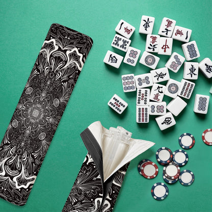 4 Mahjong White on Black-Tile Pusher Racks with Bag