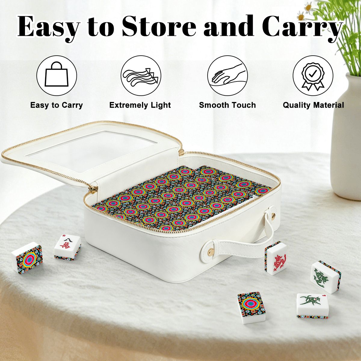 Festive Paper Flowers American Mahjong Tiles